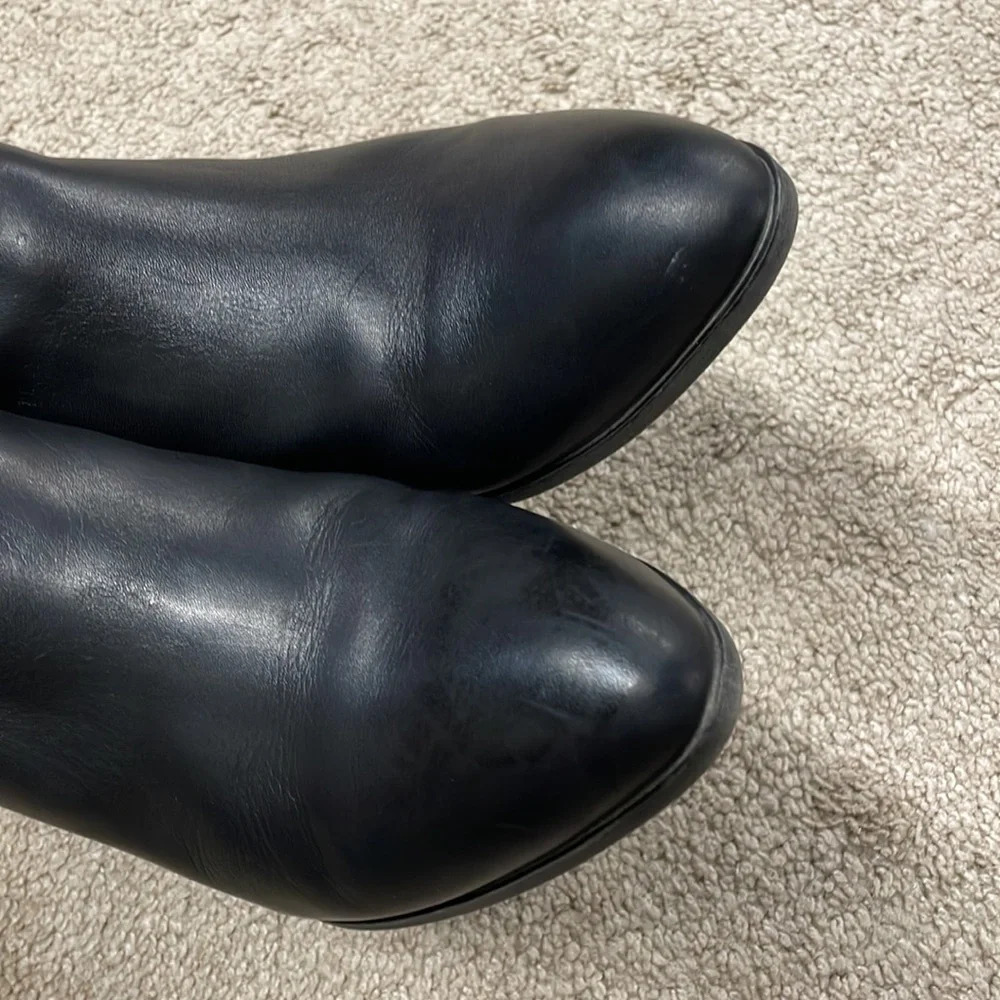 Frye Women's Judith Black Leather Zip Up Ankle Boots Booties 9.5M - Picture 10 of 15